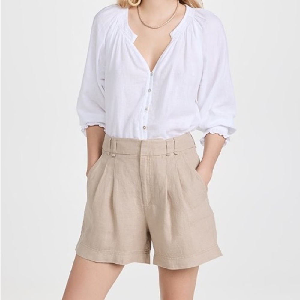 NWOT Free People Chelsea Linen Shorts - Picture 3 of 11